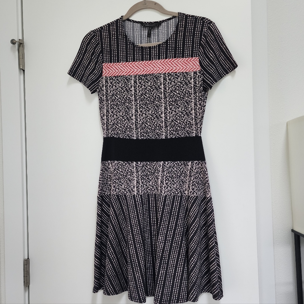 BCBGMaxAzria Printed Skater Dress Sz XS